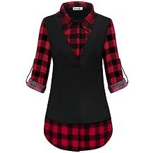 shirts for women work casual 3/4 sleeve