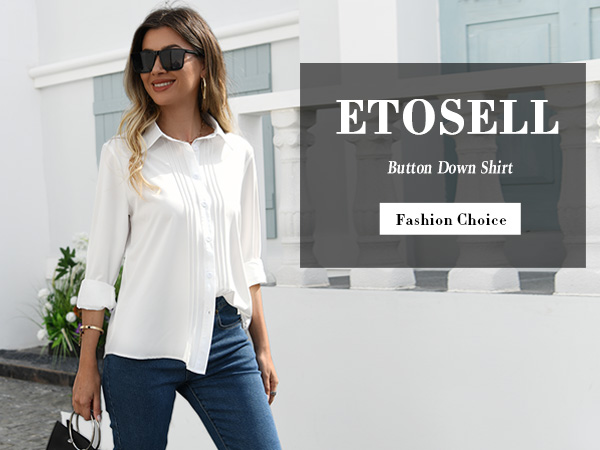 women''s white button down shirt