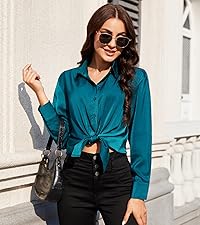 Button Down Satin Silk Shirt