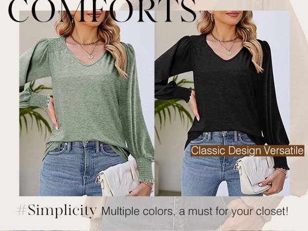 Dokotoo Women''s Casual Long Sleeve Tops