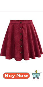 women plus size skirts fall autumn winter mini skirt swing a line warm corduroy plain solid color