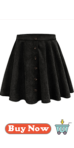 women plus size skirts fall autumn winter mini skirt swing a line warm corduroy plain solid color