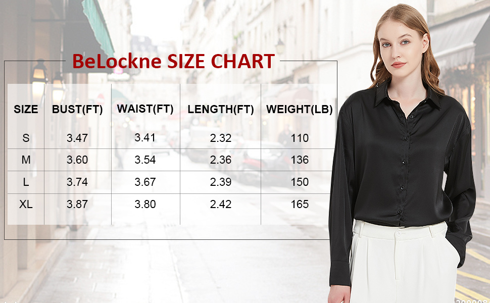 BeLockne size chart