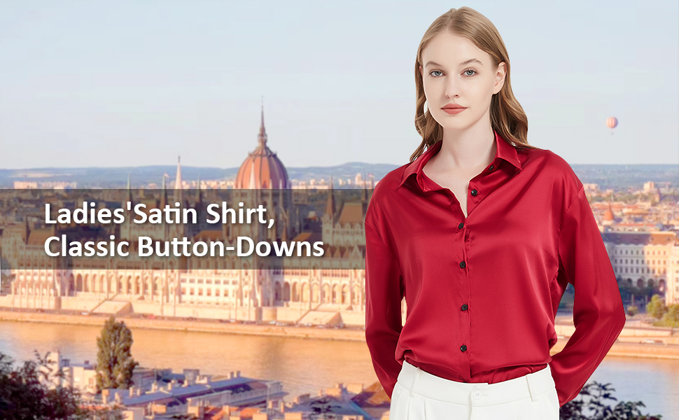 ladies satin shirt