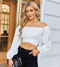 long sleeve crop top