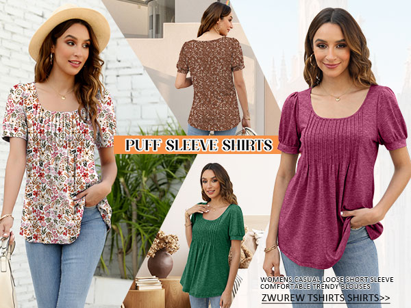 puff sleeve tops for women