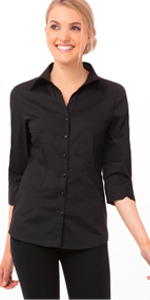 woman wearing black finesse shirt