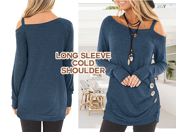 cold shoulder tops for women long sleeve shirts for women womens shirts fall clothes for women 2023