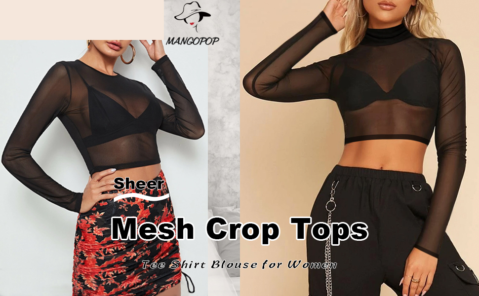 MESH CROP TOPS