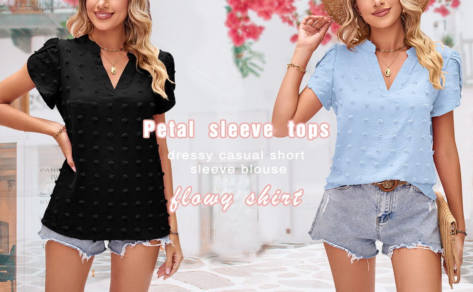 petal sleeve tops