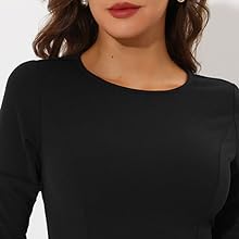 Allegra K Peplum Top for Women''s Round Neck 3/4 Sleeve Belted Elegant Work Blouse