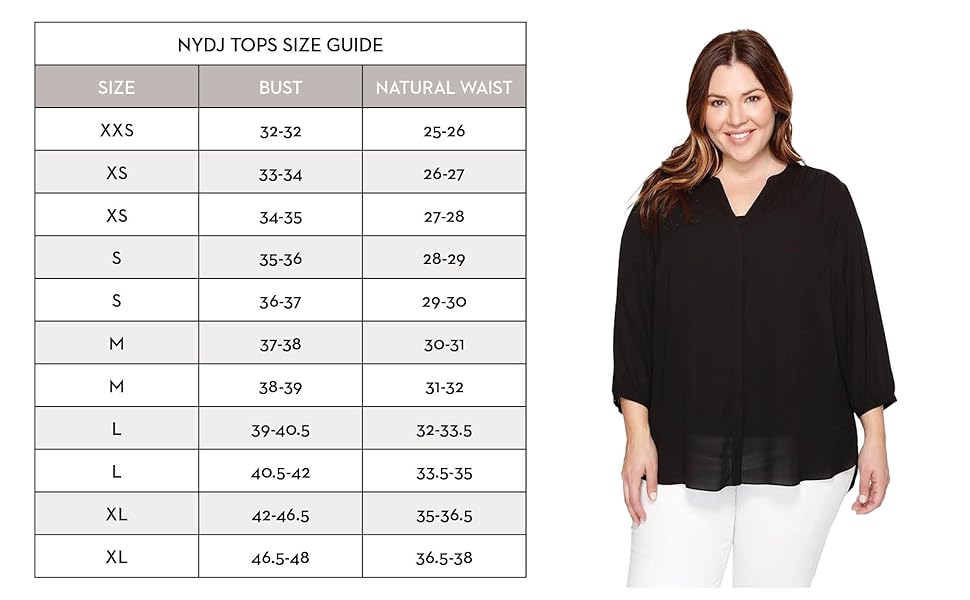 Tops Size Guide