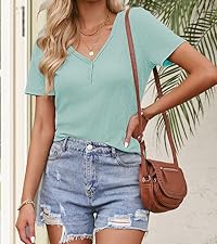 womens summer v neck tops