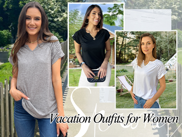 v neck t shirts for women