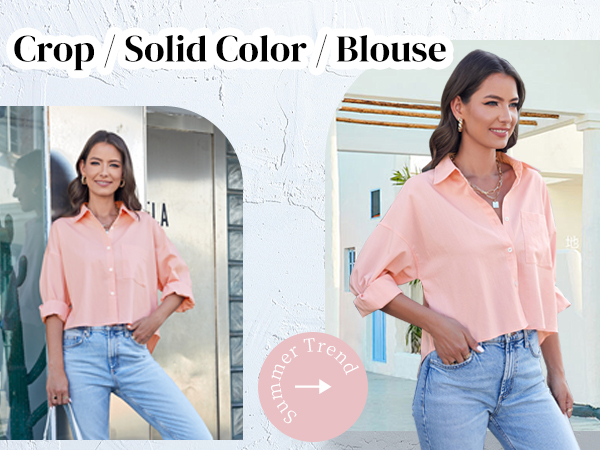 solid color blouse