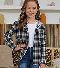 Unisex Kids Flannel Plaid Shirts