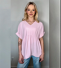 loose v neck tunic tops