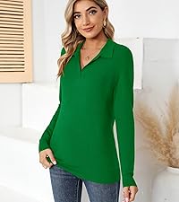 Green polo sweaters pullover tops