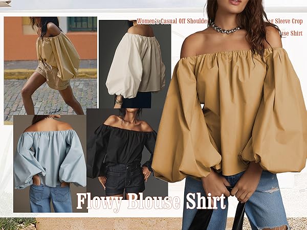 Women’s Casual Off Shoulder Ruched Top