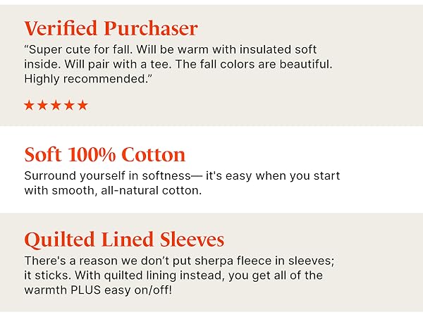 insulated, soft, plaid, women, ladies, flannel, 5 stars, cotton, quilted lined sleeves, warmth