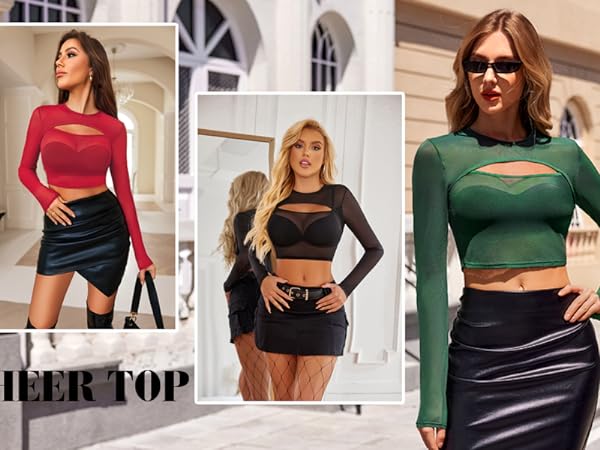 see through tops for women