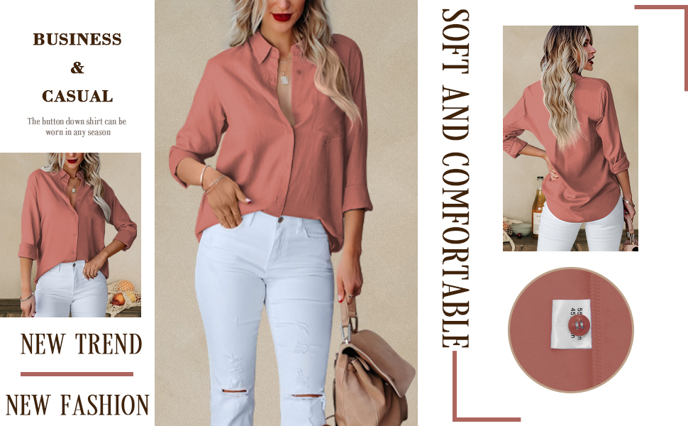 womens button down office shirt