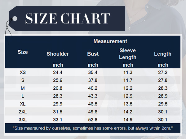 button down short sleeve summer shirt for women size chart, wash by hand or machine in cold water