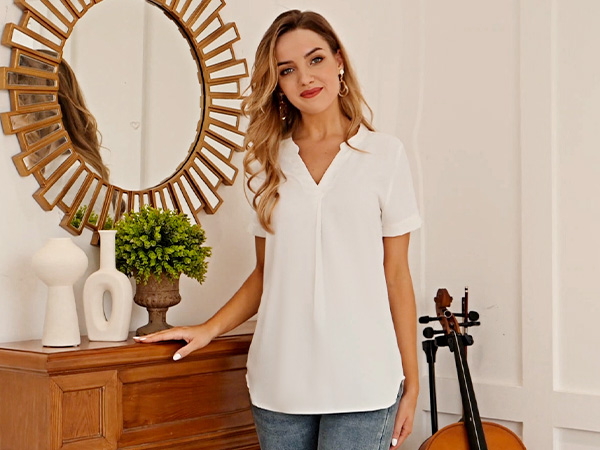 Timeson short sleeve blouses for women 