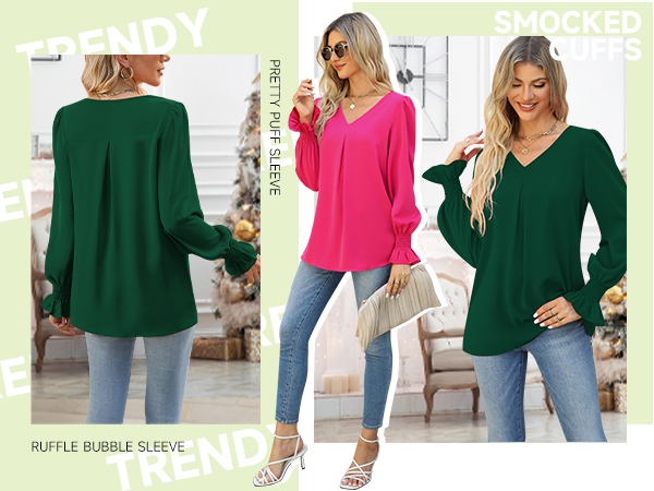 womens tops dressy casual long sleeve shirts for women loose fit trendy cute going out top