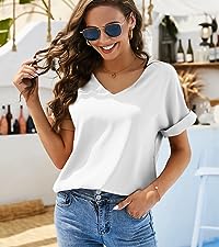 white short sleeve blouse