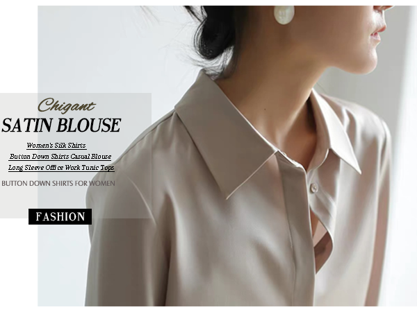 satin silk blouse for women