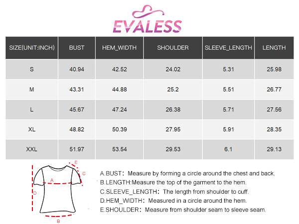 EVALESS Womens Tops Black Short Sleeve Shirts Waffle Knit Clothes Spring Summer Outfits Fashion 