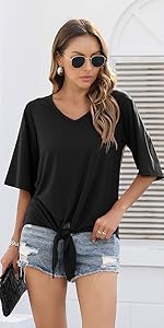 tie front tops for women