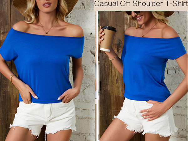 off the shoulder tee shirt