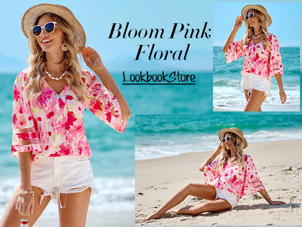 floral blouses for women summer