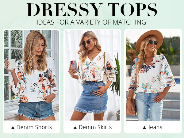 floral blouses for women summer