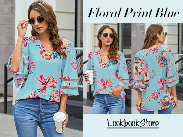 floral blouses for women summer