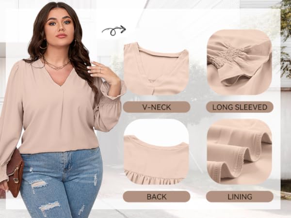 eytino plus size blouse for women