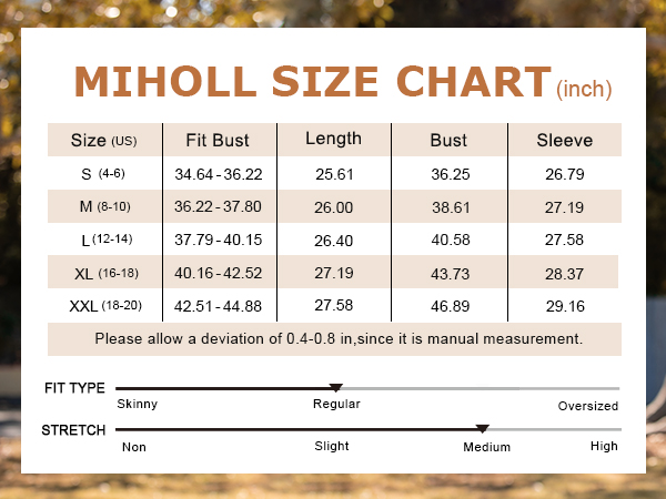 MIHOLL Tops size