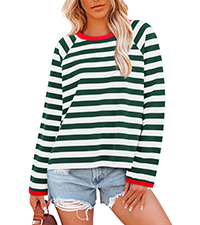 striped shirt women womens tops womens fall clothes for women crewneck long sleeve shirts for women