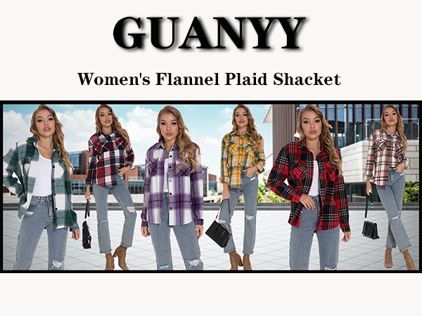 Women''s Flannel Plaid Shacket 2