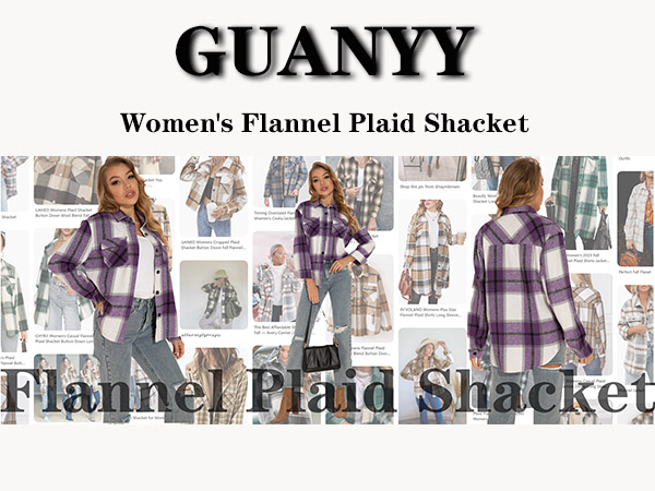 Women''s Flannel Plaid Shacket 3