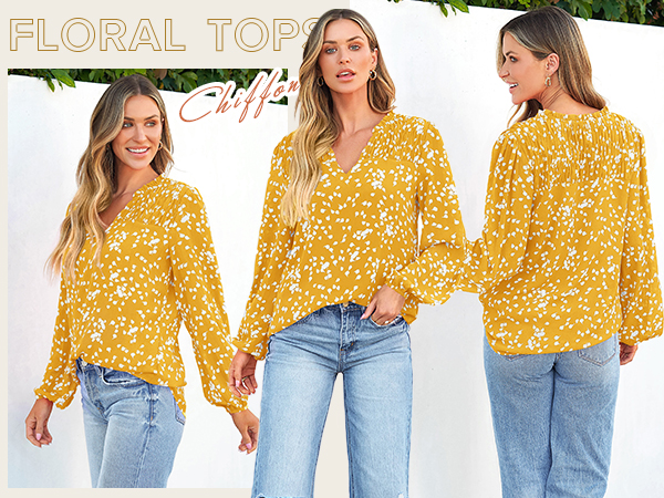 floral tops for women