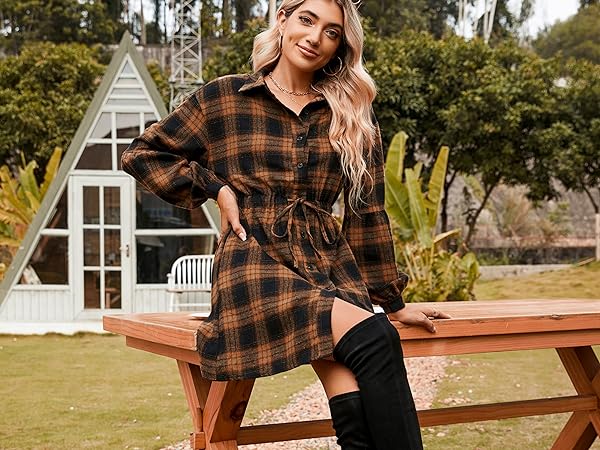 Flannel Plaid Dress