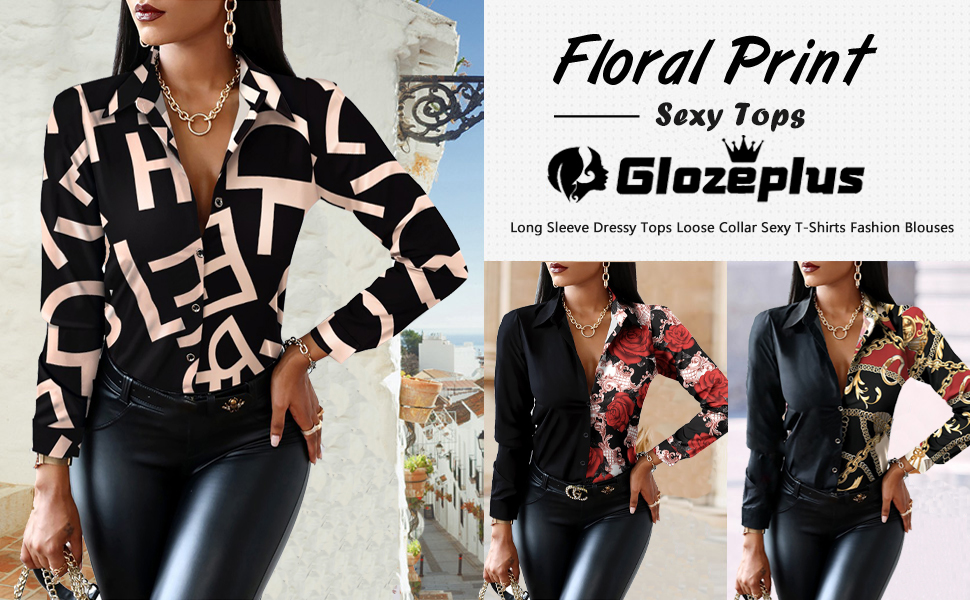 Floral print blouse for women