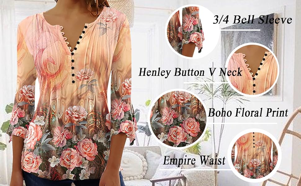 boho floral shirts