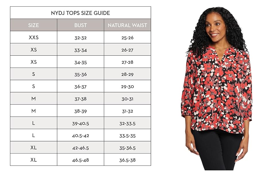 Tops Size Guide