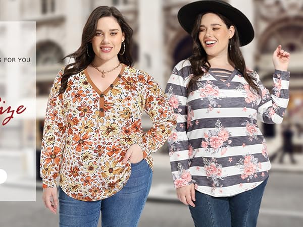 plus size v neck top