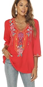 Womens mexican tops