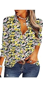 womens floral print shirts